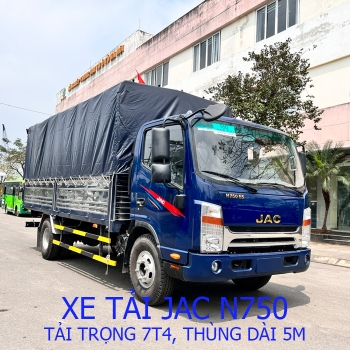 Xe tải JAC N750: Máy lớn, cầu to, có sức kéo mạnh nhất phân khúc xe tải 7 tấn thùng dài 5m
