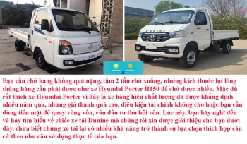 So sánh xe tải Hyundai Porter H150 và xe tải Dunine E6: Nực cười nhưng cũng thấy hợp lý