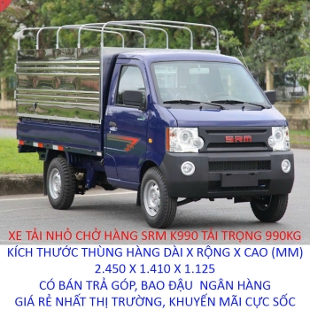Xe Tải SRM K990 Thùng Mui Bạt Giá Rẻ Thu Hồi Vốn Nhanh Đầu Tư Hiệu Quả Cao